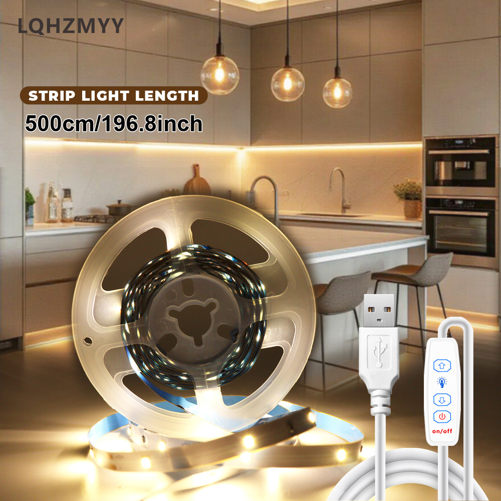TEMU Barre lumineuse LED LQHZMYY, interrupteur à trois boutons, facile à installer, lumière LED décorative | Barre lumineuse LED | Bande lumineuse