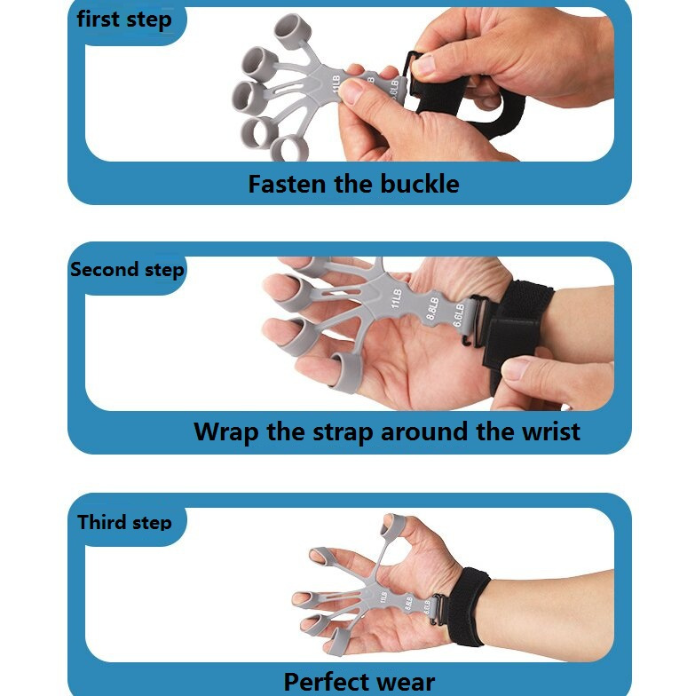 adjustable   hand grip strengthener set mechanical   strengthener and silicone finger exerciser for   grip and forearm workout with ideal gift for adults for gym home and office uncharged no battery required details 2
