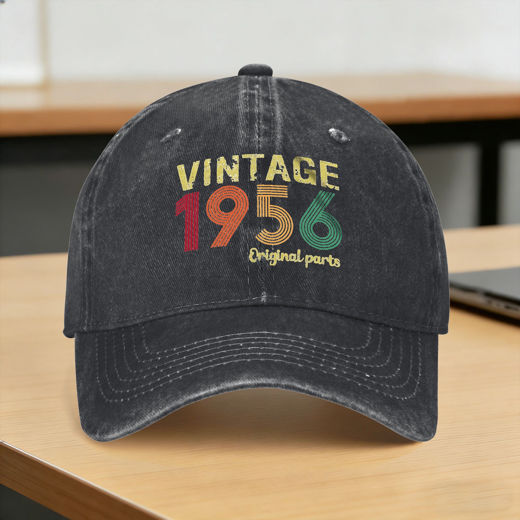 TEMU 70th Birthday Novelty Trucker Hat - Retro Suitable For , Ago Themed With Visor, Humorous Gift For Birthdays, Outdoor Casual Wear, Print