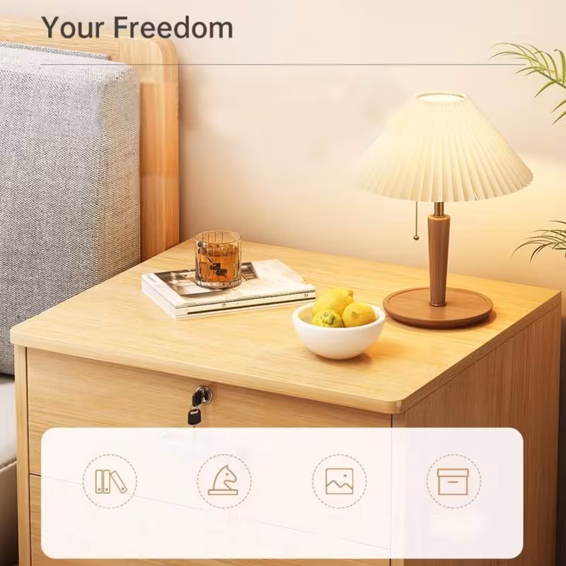 mobile filing cabinet chest of drawers filing with locks wheels and drawers bedside table bedroom furniture office furniture details 2