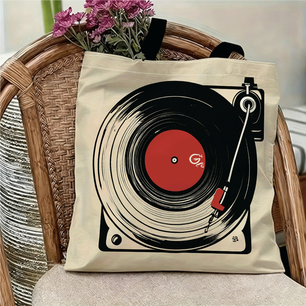 TEMU 1 ud., Bolso tote de vinilo con de clásica, correa fija, duradero, adecuado para compras , bolso de diario | Regalos de Navidad, Halloween, ,