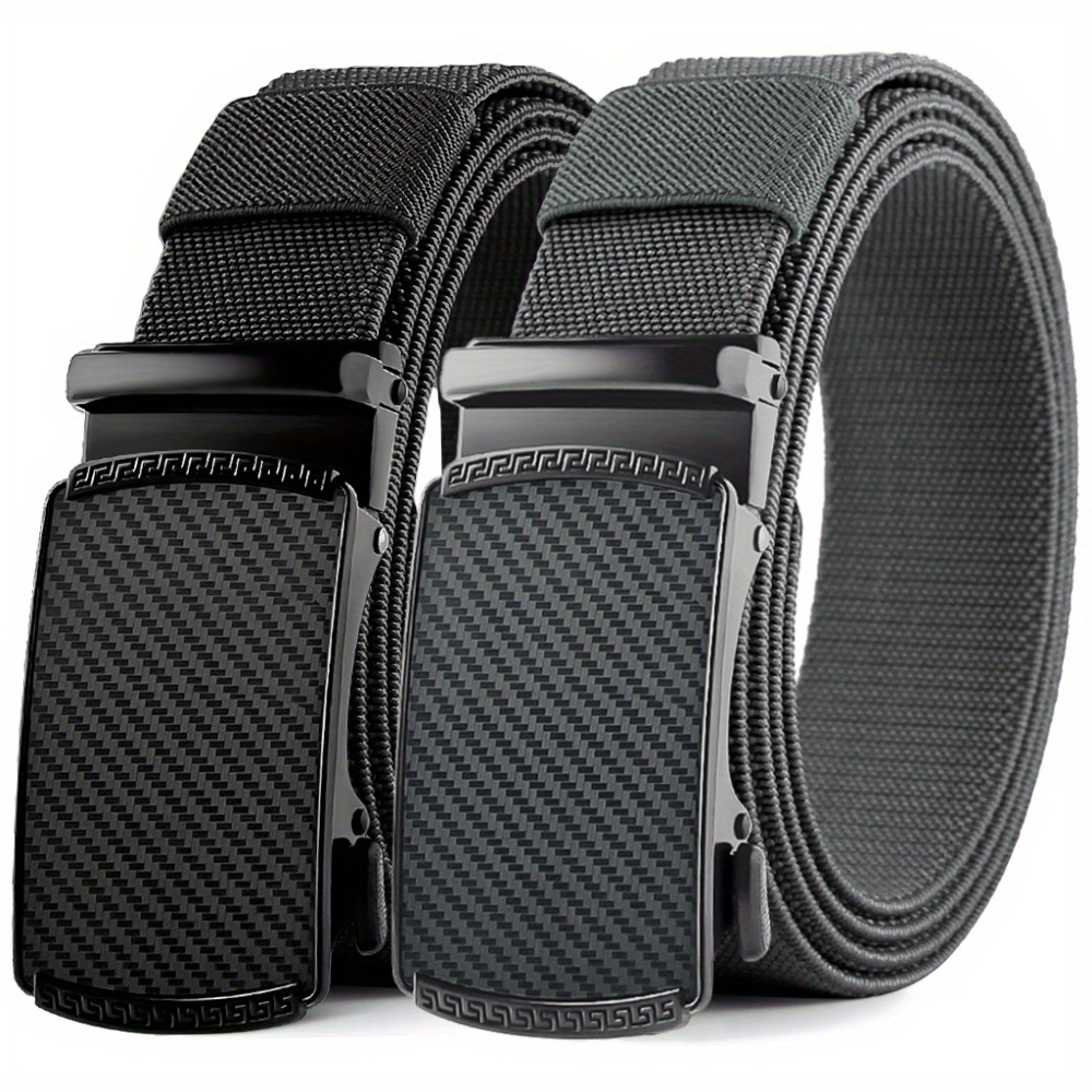 men's stretch dress belt Men's Black and Charcoal Reversible Stretch Belt main image 0