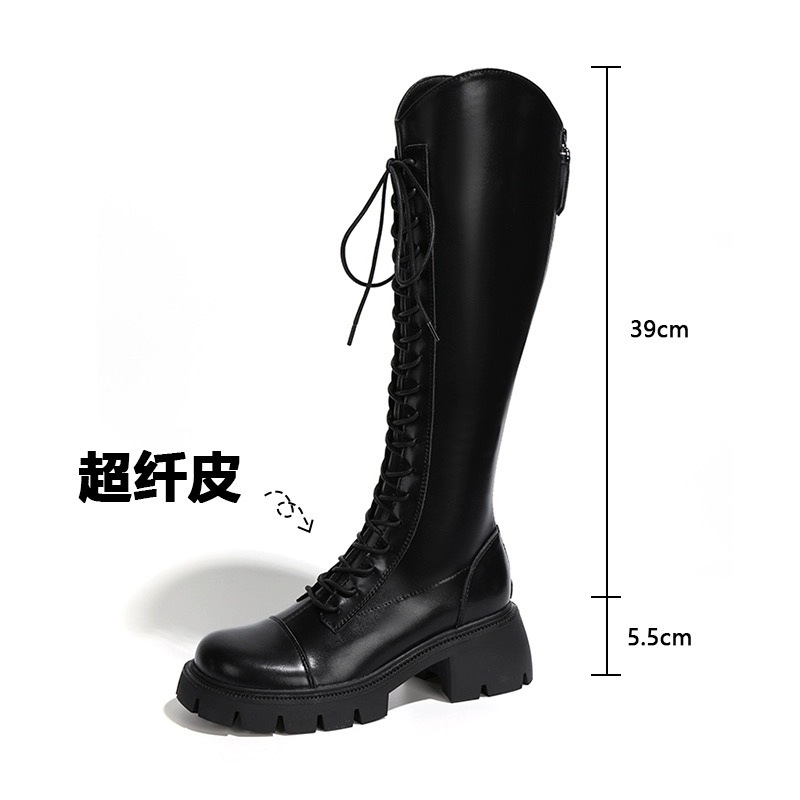 Mafedy Master Handmade Premium Material Chunky Heel Platform High Shaft Boots Women, Women Shoes