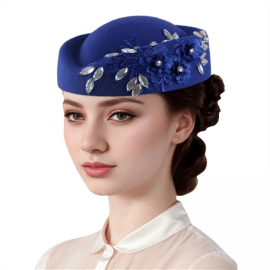 women vintage church tea party hat flower appliqu - Temu display picture 1