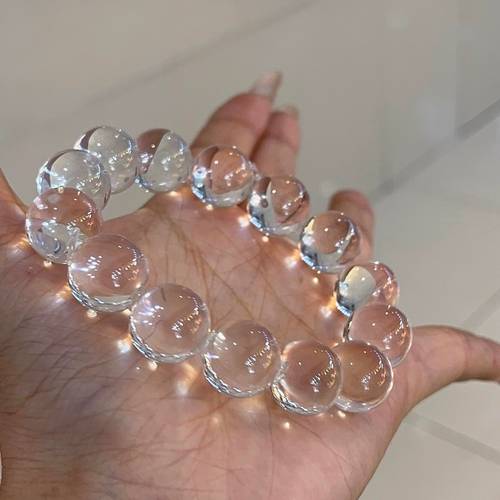 natural ice transparent bracelet bull nostril single circle large particle bracelet mens and womens models