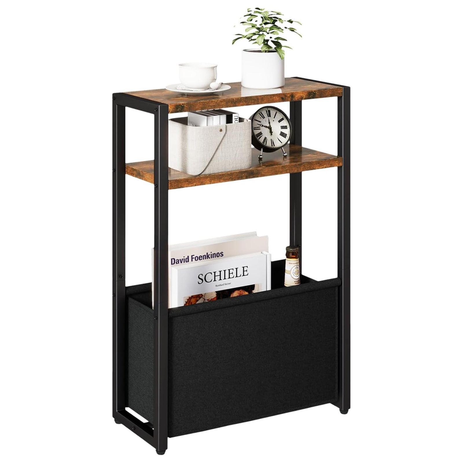 3-tier Storage Rack With Desktop, Metal Tool And Snack Rack With Storage, Durable Carbon , Easy To Move, Perfect For Home Or Office Use, Utility Racks