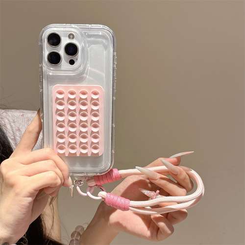 Slim Phone Case For IPhone 16 15 14 13 12 11 Pro Max XS XR 8 – With Strap Chain Rope