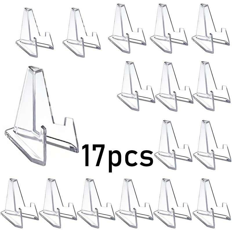 TEMU 17pcs Set Of Transparent Acrylic Display Racks - Mini Display Stands For , Pocket Watches, Capsules, Sturdy And Lightweight Design, With ,