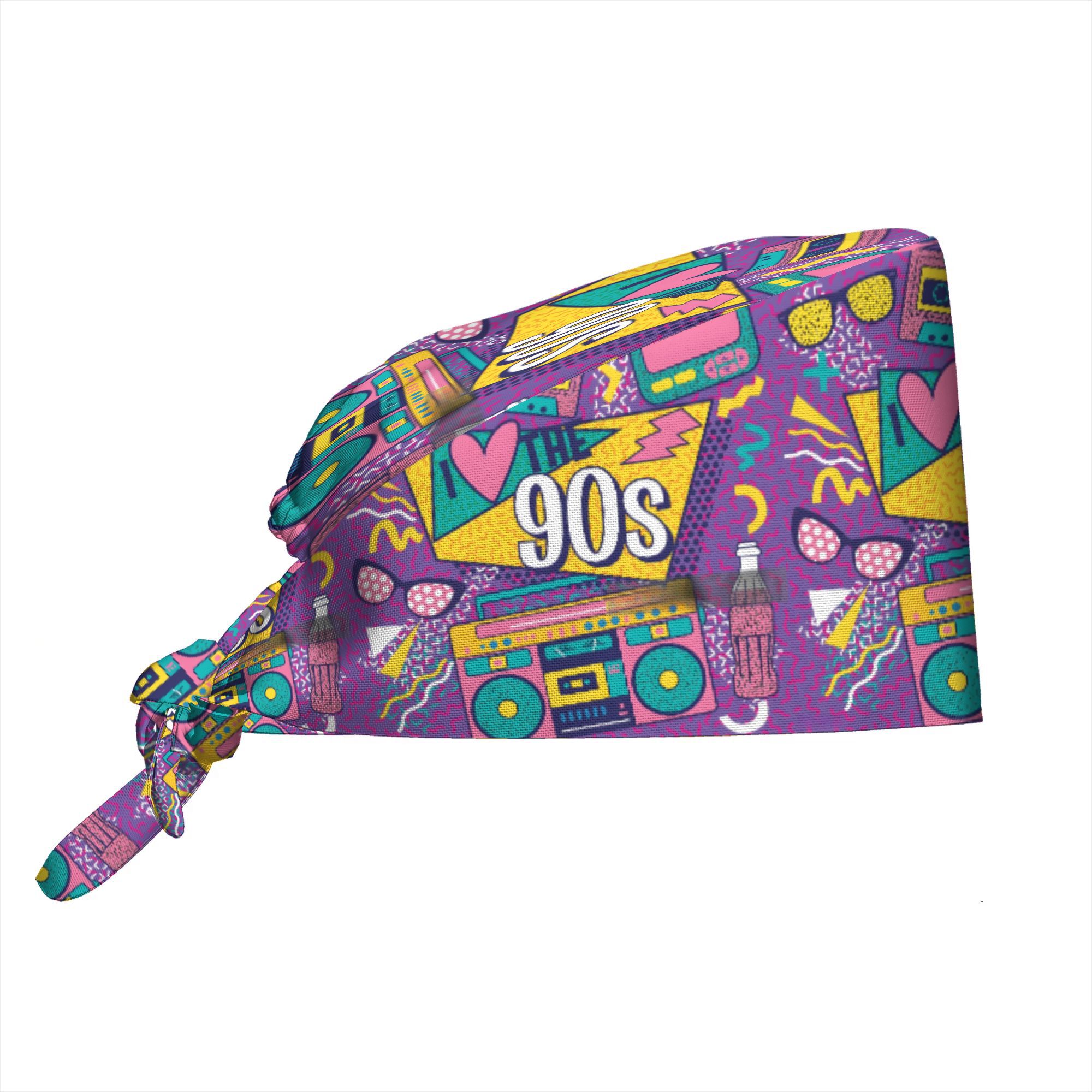 TEMU 1pz Cappello da Lavoro Stile Anni '90 per Donna - e Regolabile, Cappello da Infermiera con Lacci, Cappello Antipolvere per Chef , per Fiorai e