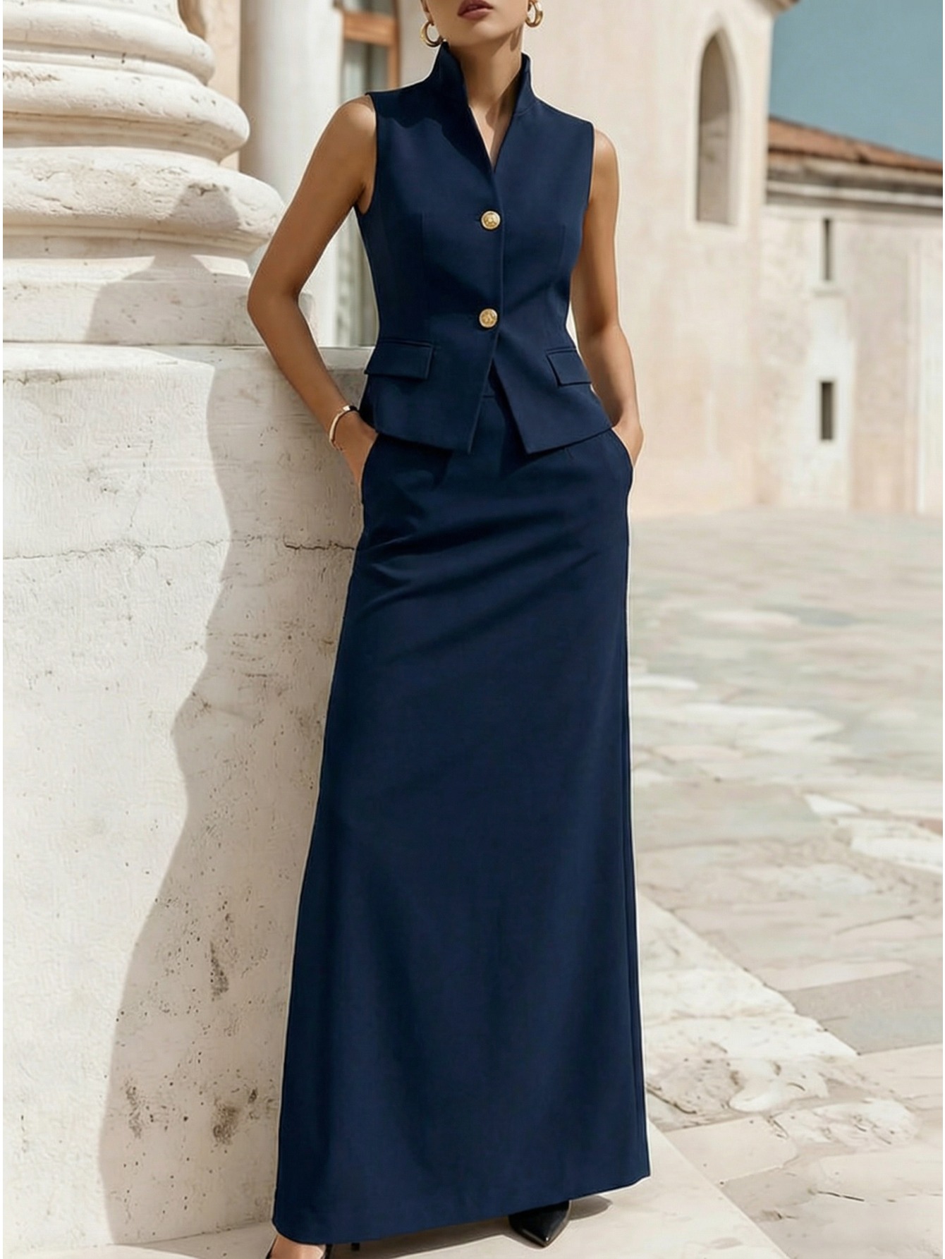 princess polly baby blue dress Navy Blue Bridesmaid Dresses main image 0