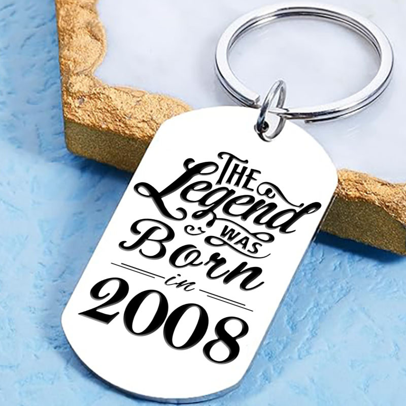 Image of Key Chain - Birthday Gifts For Men Women Him, Happy Birthday Keychain, Men Gifts For Birthday Unique - Minimalist Desgins - Minimalist Gifts