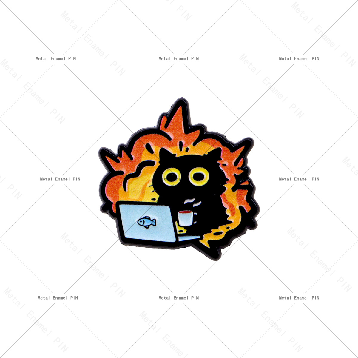 TEMU 1pc Of Black Cat Enamel Pin, Perfect For Backpacks Or As A Cute Brooch For Clothing, Ideal Jewelry Accessory Gift For Women