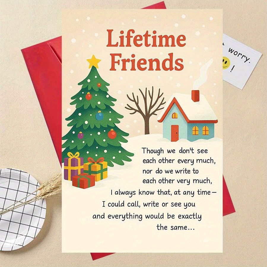 TEMU 1pclifetime Christmas Card Perfect For Long Distance Friendship Holiday Greetings Thoughtful Gift For During