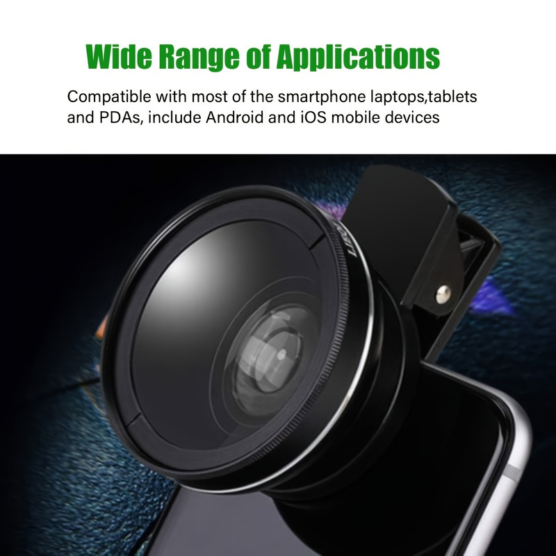 2 in 1 HD Smartphone Camera & Lens Wide Angle Telephoto 1x Magnification