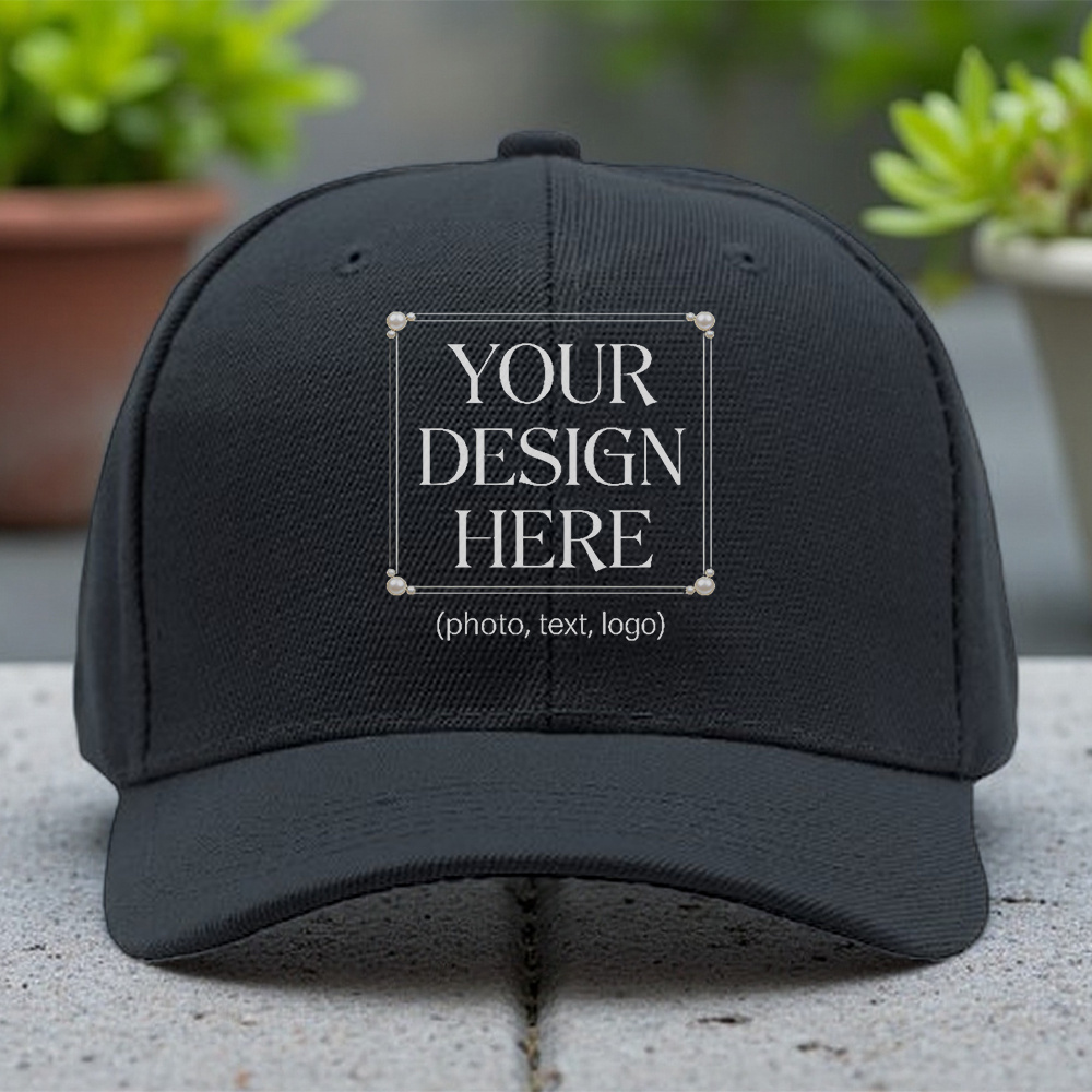TEMU Custom Logo Baseball Caps Suitable For Sports & Fitness, Retro Unisex Caps With Logo Printing, Lightweight For Uniforms, , Gym, Company Branding