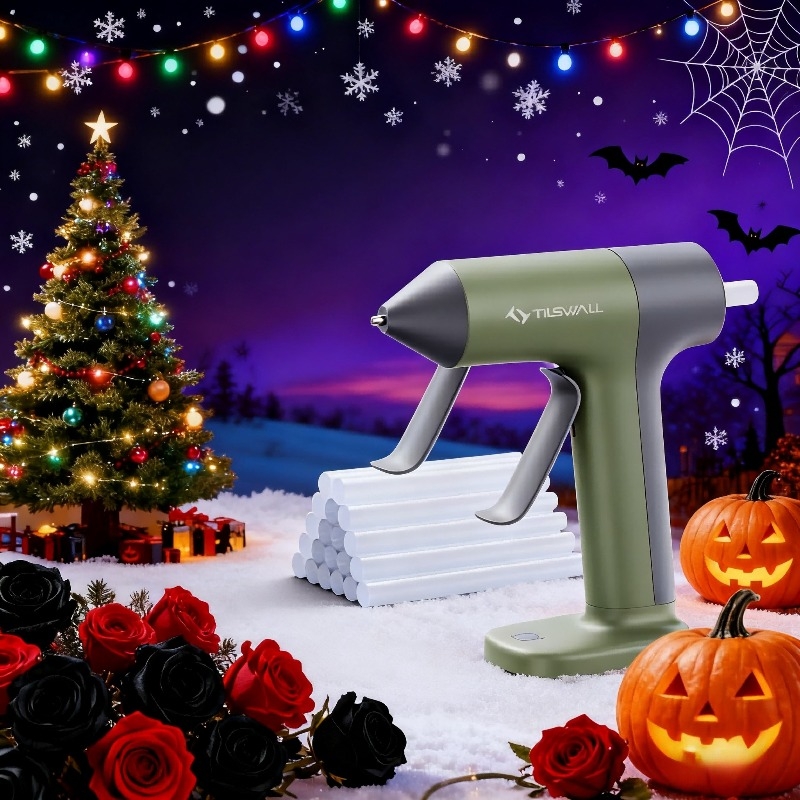 Temu Pistola De Quente Sem Fio Com Bateria De 2000Mah, Carregamento Usb Tipo-C, 20 BastõEs De De ResistêNcia, Desligamento AutomáTico Em - Ideal Para-image