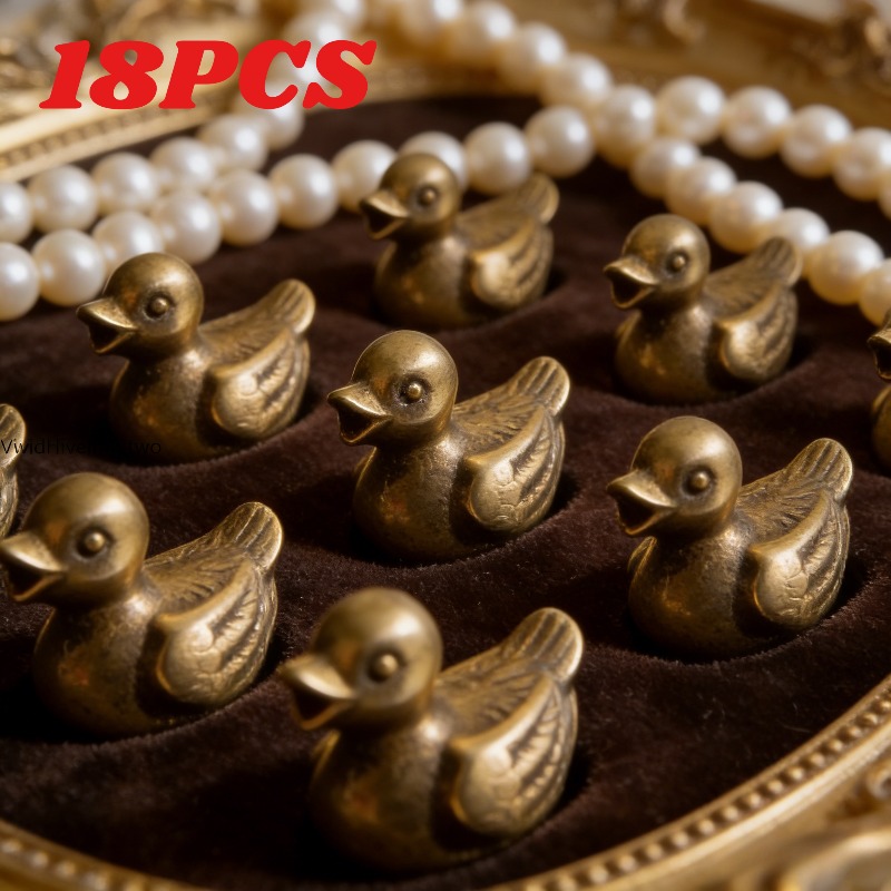 TEMU A Set Of 18 -shaped Tea Table Ornaments - Collection Value - Bronze Handicrafts Cute -shaped Trinkets
