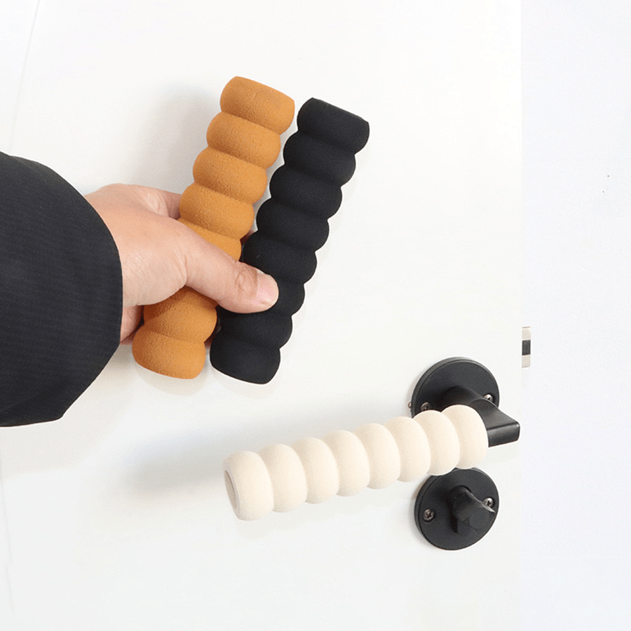 1/2pcs Door Handle Protective Cover Anti-collision Cover Anti-static Youngsters Safety Thickened Spiral Door Handle Anti-collision Cover