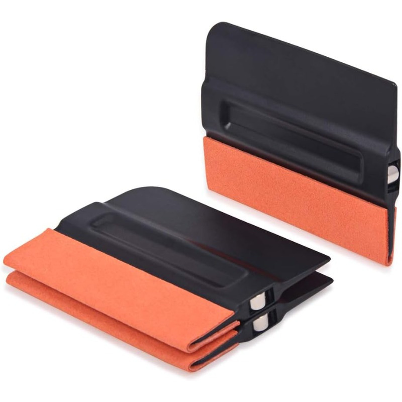 Vinyl Felt Squeegee 4 Inch Magnet Tint Squeegee With Felt Edge For Car Vinyl Scraper Decal Applicator Tool, Pack Of 3/2