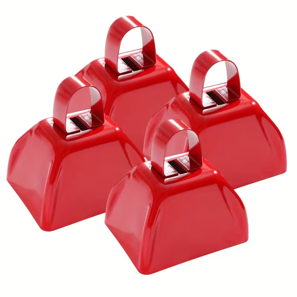 4 pack metal   with handle 3 inch  s for sporting events   spirit loud   ideal hand percussion   noise makers for sporting events football games and celebrations