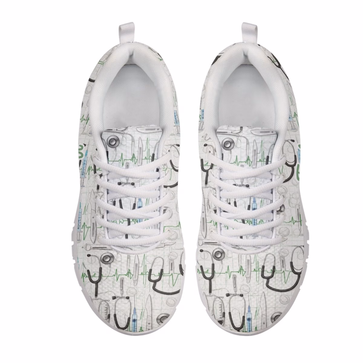 Custom 2D Print Nurse-Themed Loafers with Personalized Names -...