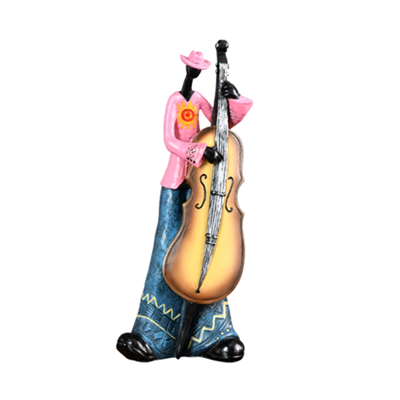 Image of Vintage Figurine Suitable For Weddings & - Ceiling-mountable Plastic Resin Statue With Musicians, Sculpture For Desktop Or Shelf Ornament, Wedding Gift For Jazz Lovers, Indoor Decoration
