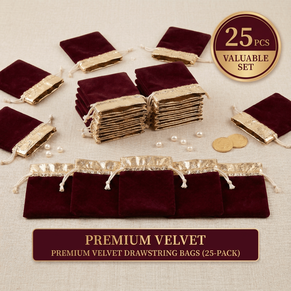 TEMU Gift For Her/him 25pcs Small Premium Velvet Drawstring Bags With , Elegant Jewelry Pouches, Small Gift Bags For Wedding Favors, Party, Candy,