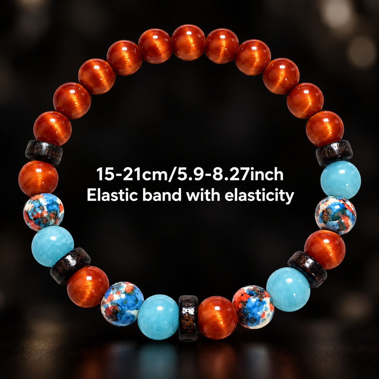 Wealth-Attracting Handmade Tiger's Eye Beaded Bracelet
