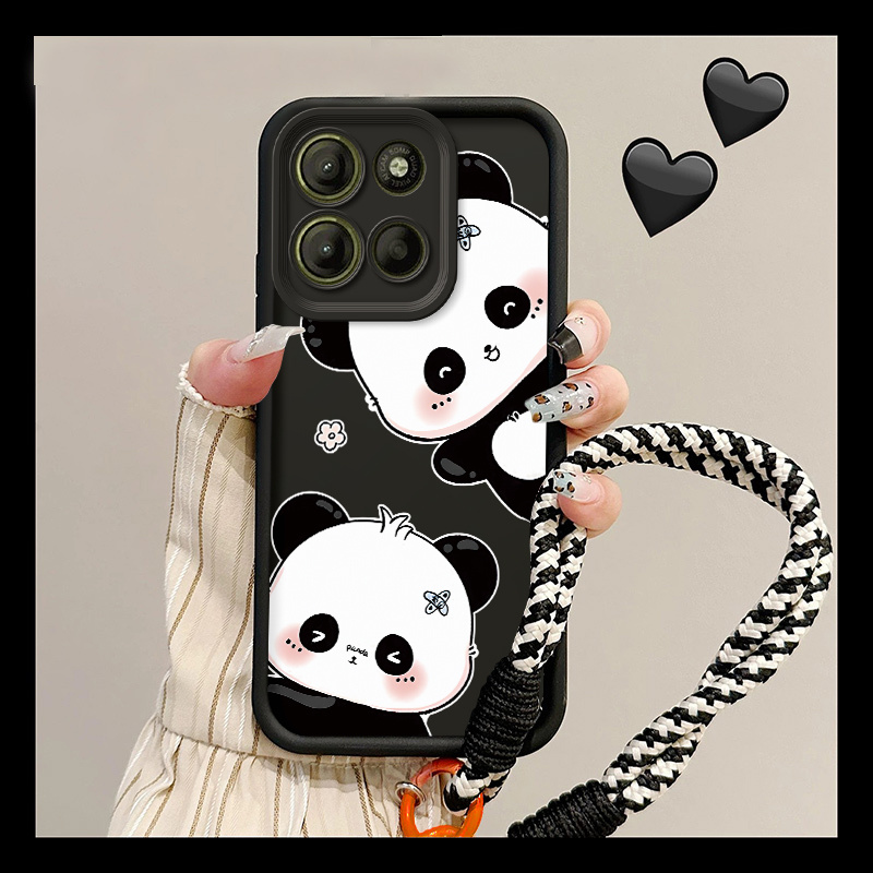 TEMU Phone Case: New Cute Cartoon Panda Print Phone Case Suitable For Moto G15| G86/ G56/ G75 Protective Soft Tpu Shell Shockproof Phone Cover With