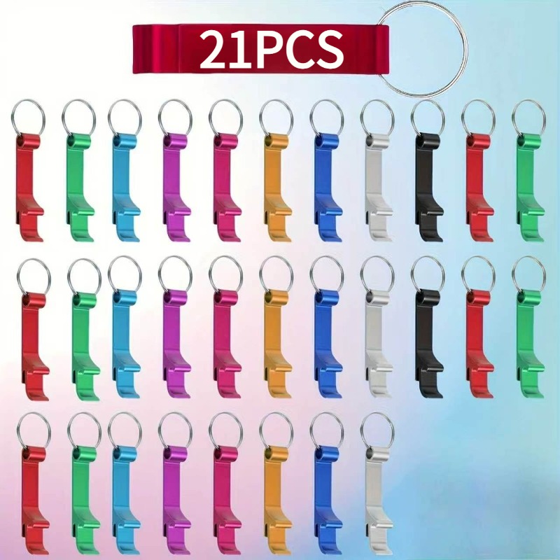 TEMU Llavero abrebotellas con número, 20/21 piezas, texto personalizable - Información de - Colores aleatorios, duradero y , adecuado para varios