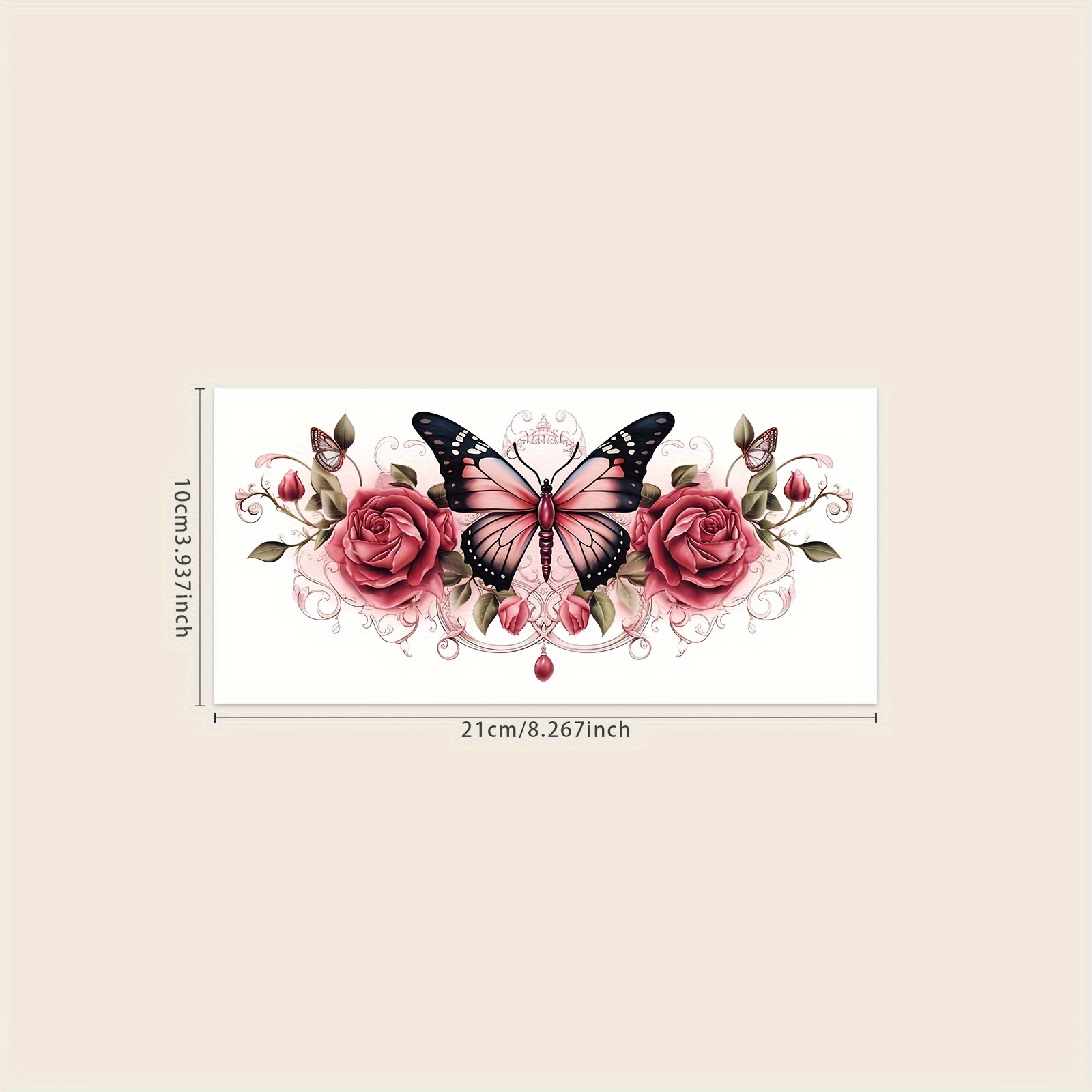 1-3 Day Temporary & Rose Tattoo Stickers - Vibrant Colorful Designs, Durable Body Art For Parties, Gifts, Festivals - &, Festival Accessories, Festival Wear, Design