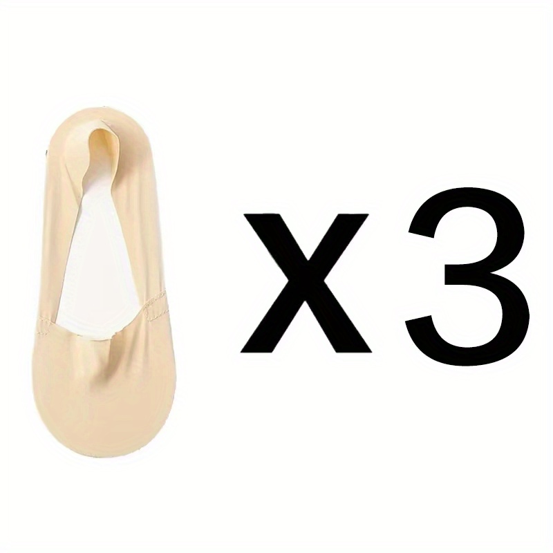 TEMU 3 Pairs Women Socks High Quality Matching Casual Socks Summer Thin Bottom Non-slip Invisible Low Short Socks Breathable (random Color)
