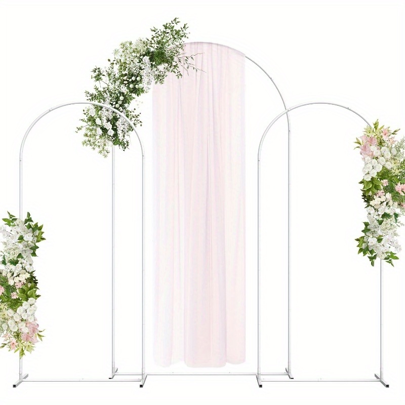 

Wedding Arch Backdrop Stand 7.3ft& 6ft& 6ft Set Of 3, Metal Arch Backdrop Stand For Wedding , Outdoor Indoor Birthday Party, Garden Floral Balloon Arch Decoration