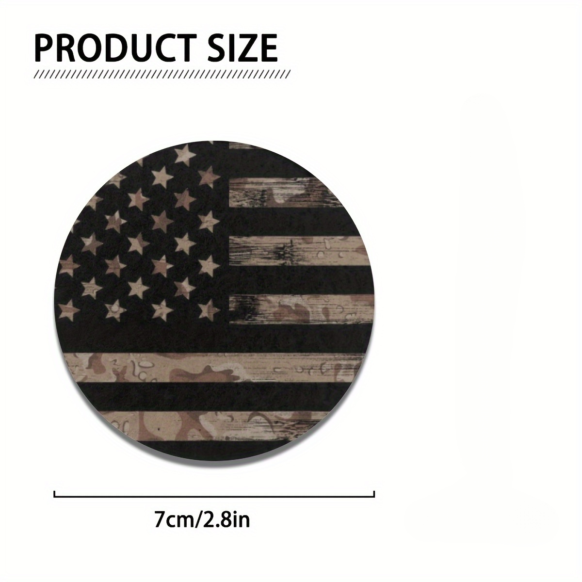 2pcs Vintage American Flag Car Cup Holder Coaster Mats- Car... product image 4