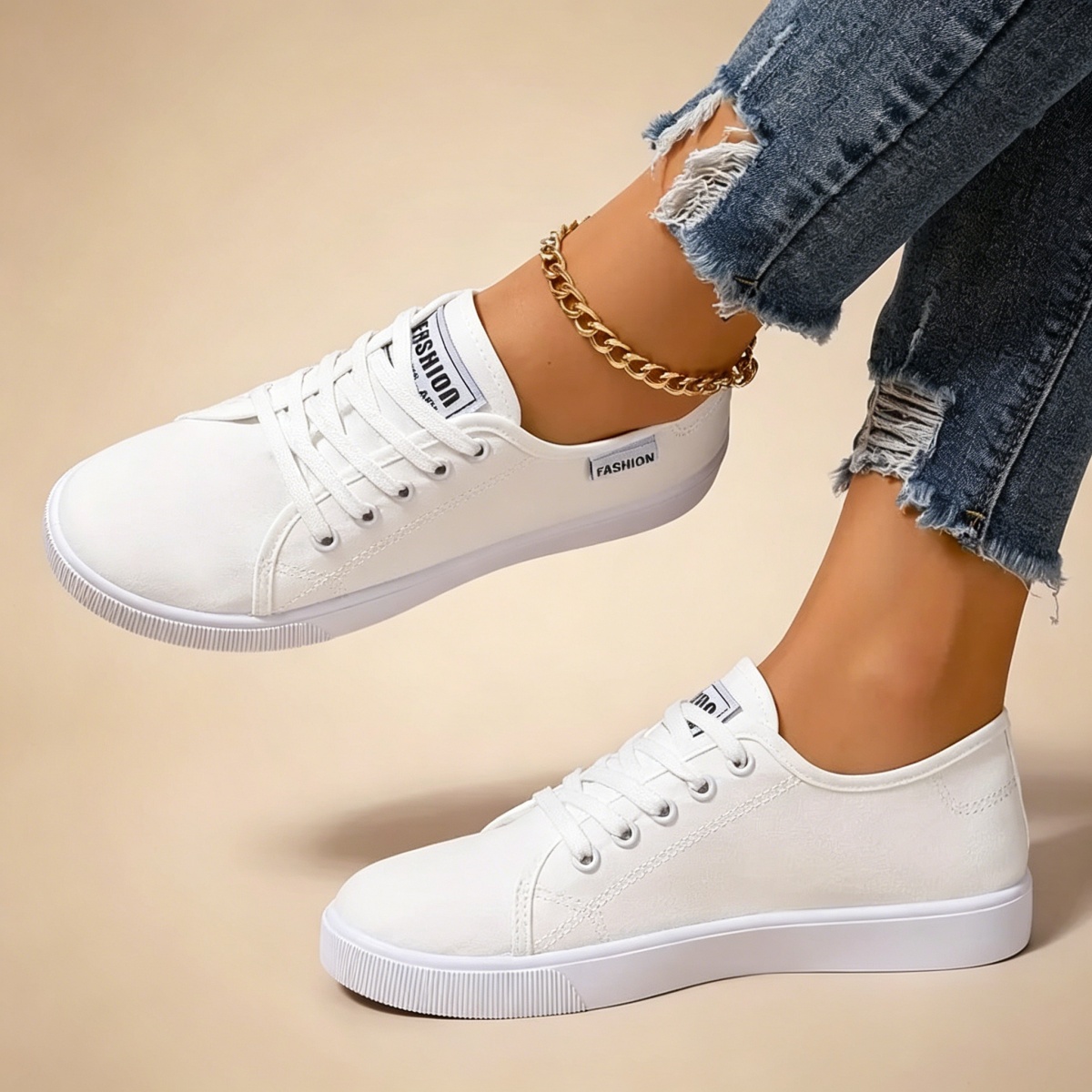 TEMU [sneakers] Women's Skateboard Shoes, Romantic , Suitable For Office Wear, With Long Skirts And Shorts For A Romantic Vacation Look, Gentle ,