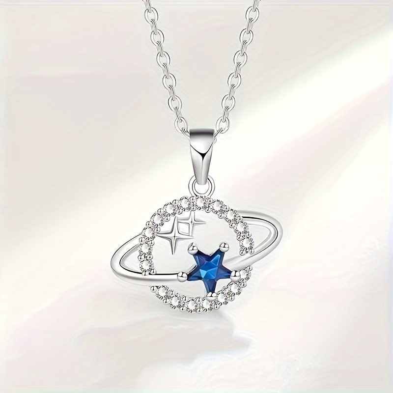 Women's Elegant Plated Star & Heart Pendant Necklace