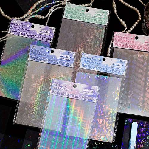 Koala Clear Holographic Sticker Paper | A4 Self-Seal Laminating Sheets | GEM Finish | 5 Pack | Made In USA