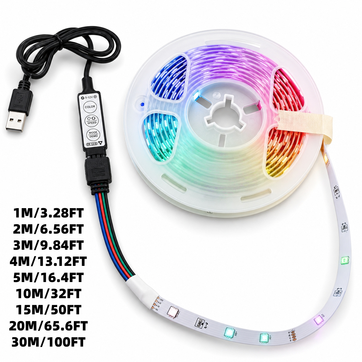 Dynamic Color Sync RGB LED Strip with USB Multi-Control