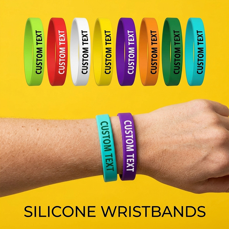 180pc Custom Silicone Wristbands Set, Personalised Gift