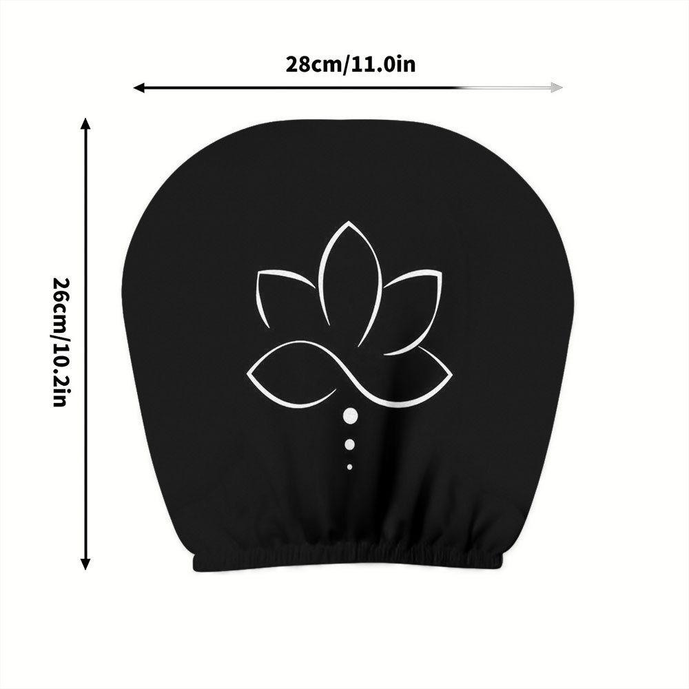 TEMU 2pcs Set Of Simple Lotus-pattern Car Headrest Covers, Car Interior Decoration, Universal Fit For Most Seats, Provides A Comfortable And Enhances