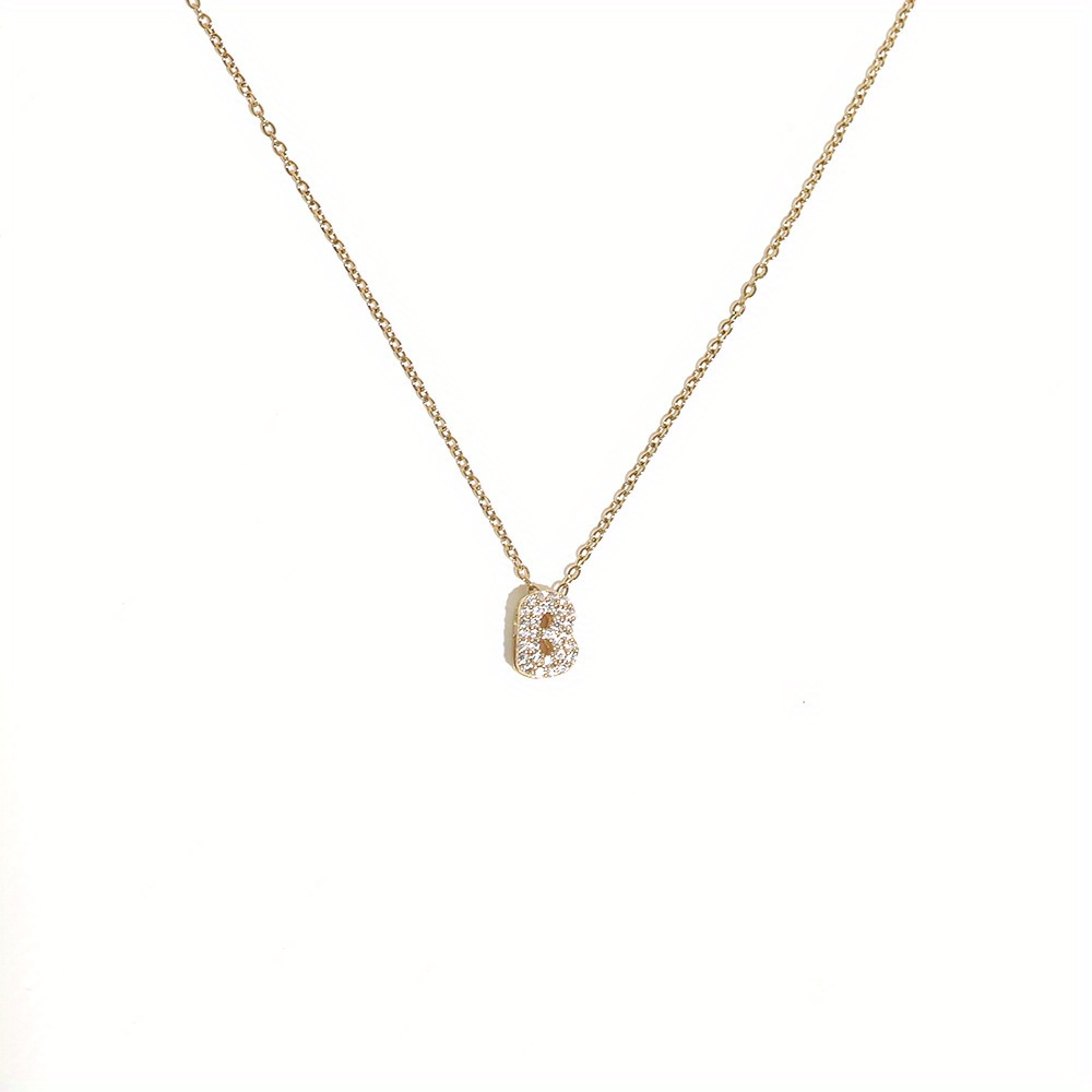 Women's Dainty Bubble Letter Initials Necklace — 18K Plated Gift