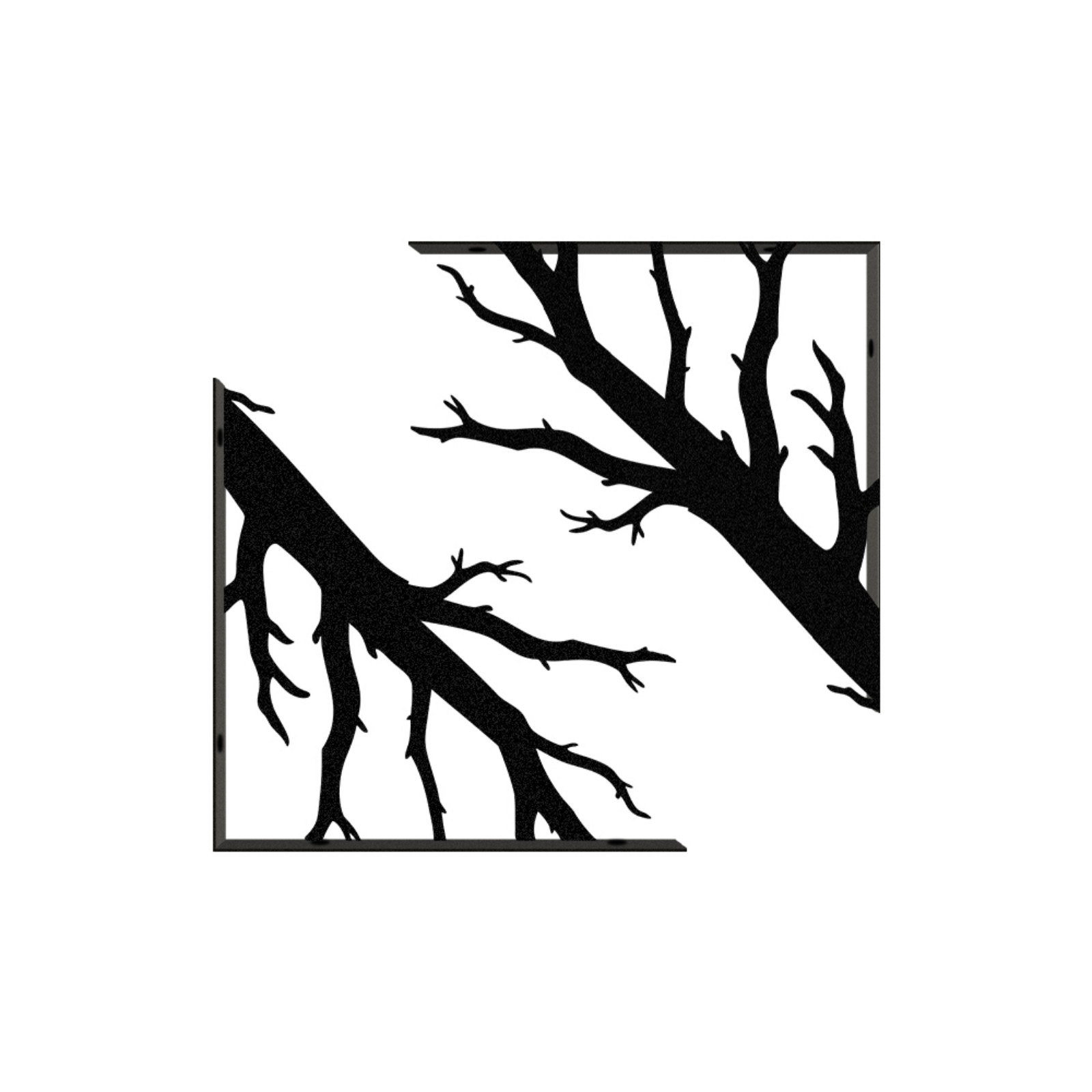 TEMU Lot de 2 supports d'étagère murale en métal de branche, supports muraux en fonte noire, supports d'étagère de décoration d'intérieur de style