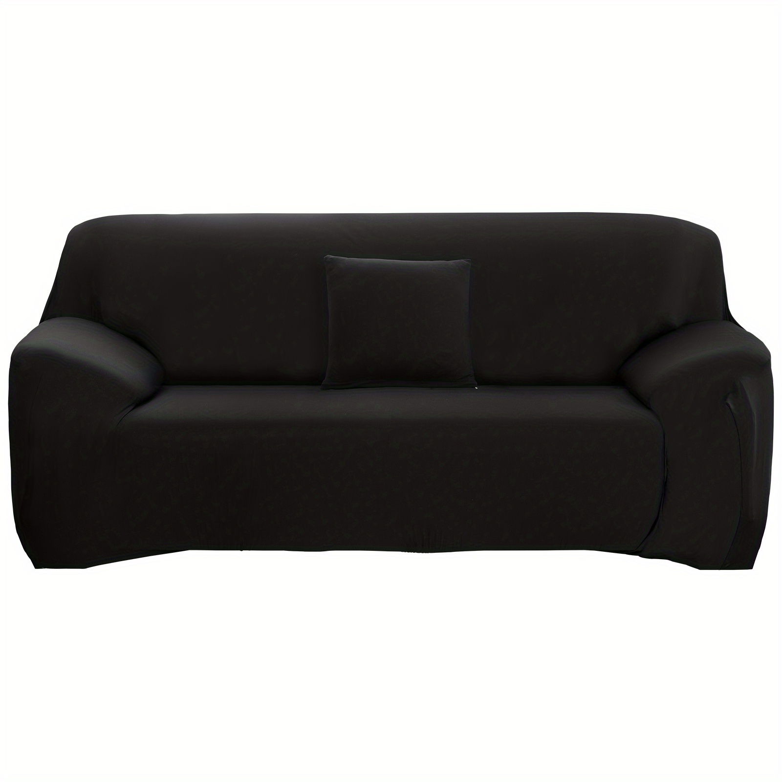 Elastic Solid Color 3-seater Sofa Cover, Universal Stretch Couch Slipcover, Anti-slip Washable Soft Furniture Protector For Living Room Home Decor