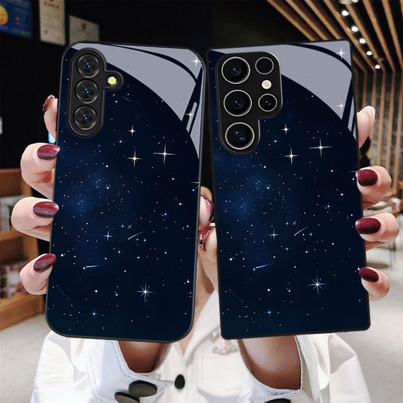 TEMU Phone Case: Starry Sky With Shining Stars And Meteor Print Phone Case With Lens Protection Suitable For Galaxy S9 /s10/s20 /s20 Ultra/s21