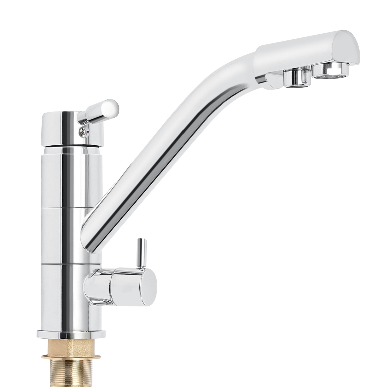 Image of Home Kitchen Additions 3-in-1 Water Filter Faucet Bathroom Filtration System Faucet Kitchen Dishwasher Tap Sink Faucet Kitchen Flushing Faucet