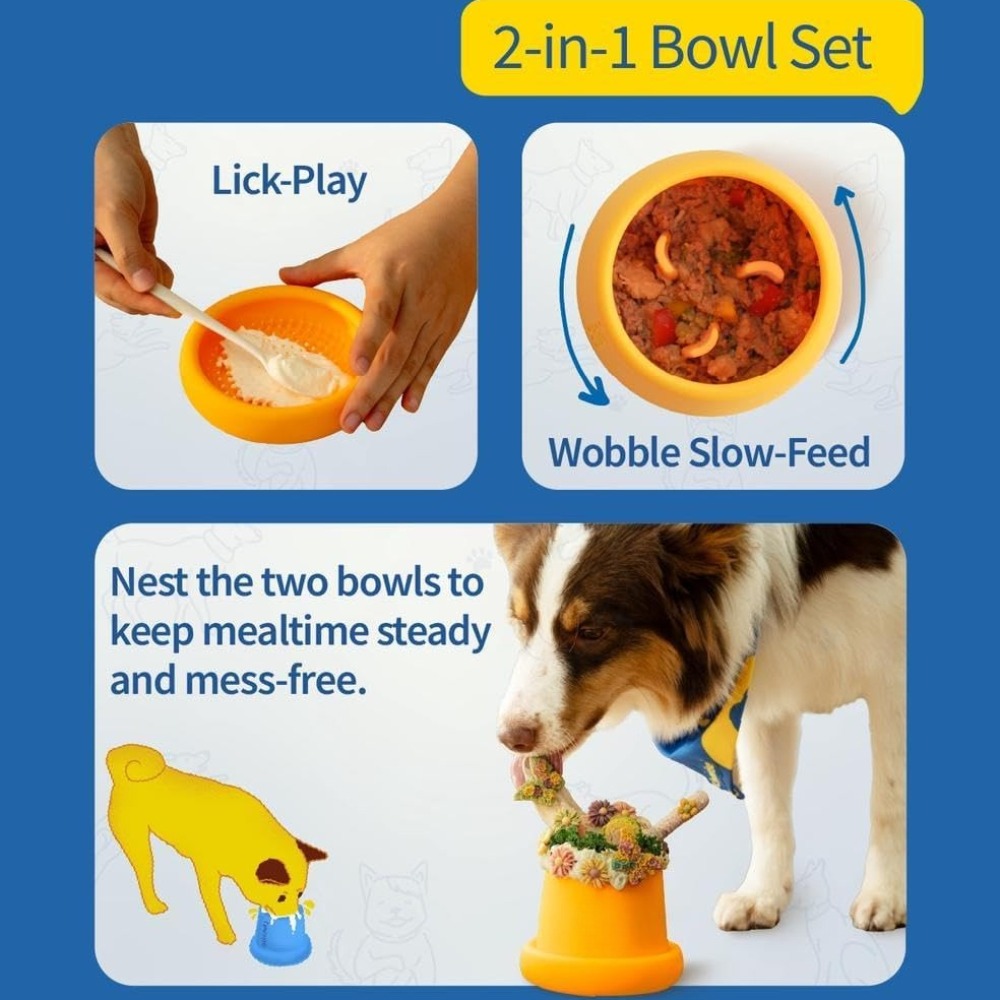 Dog Enrichment Bowl and Feeding Toy Set