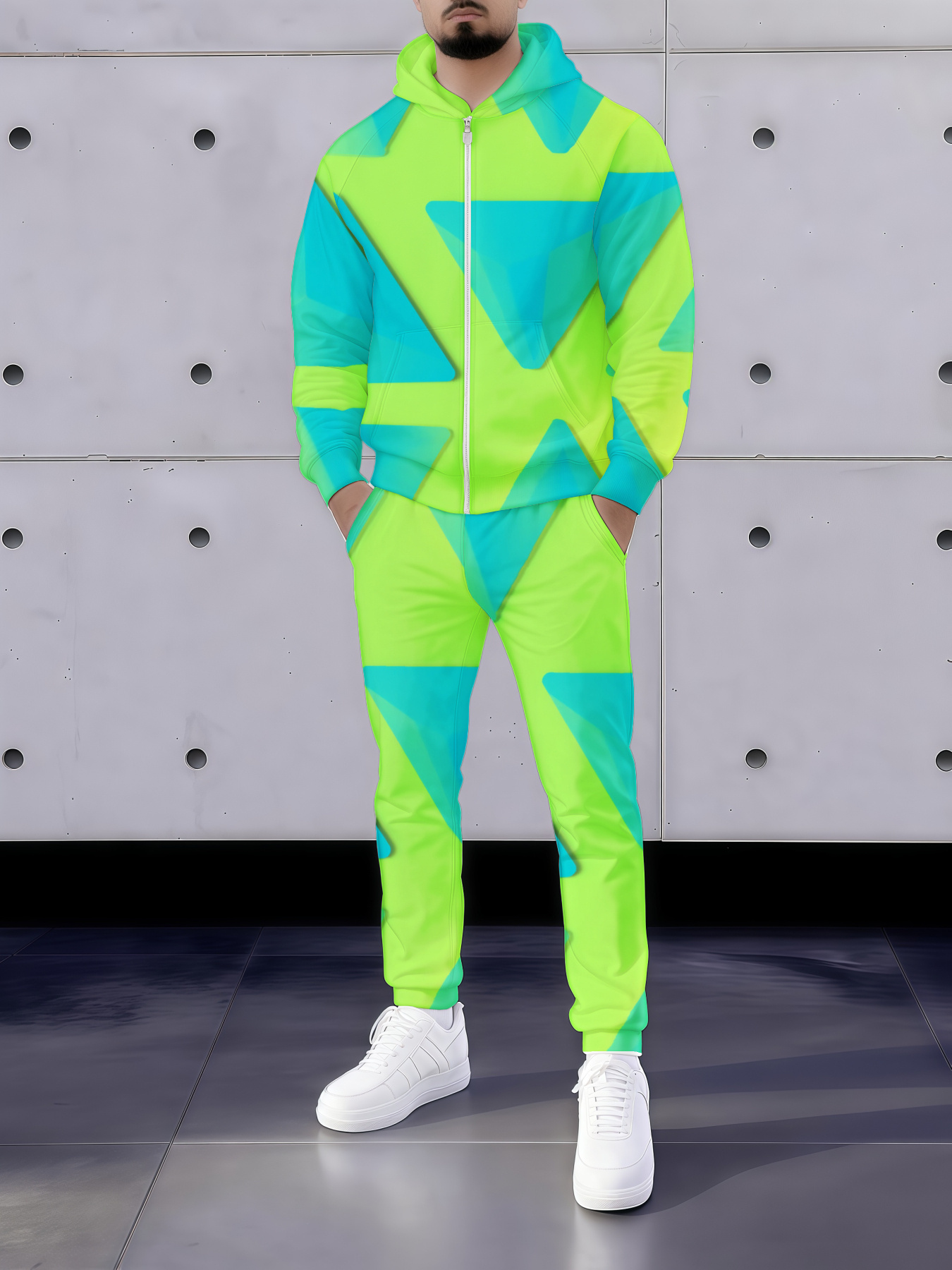 neon tracksuit sold on Temu United States