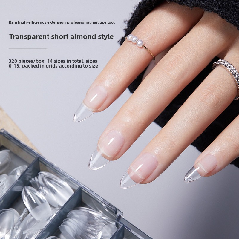 TEMU Faux ongles acryliques à couverture complète, pas besoin de lime, pour extension de nail art, 14 tailles, 320 pièces