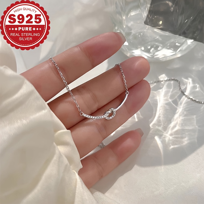1 Colier de damă S925 Argint Sterling cu inimă încuiată, incrustat cu zirconiu sintetic, colier elegant, rafinat, de înaltă calitate, cadou perfect pentru femei, potrivit pentru purtarea zilnică, potrivit pentru cadou de sezonul absolvirii pentru femei mature, hipoalergenic