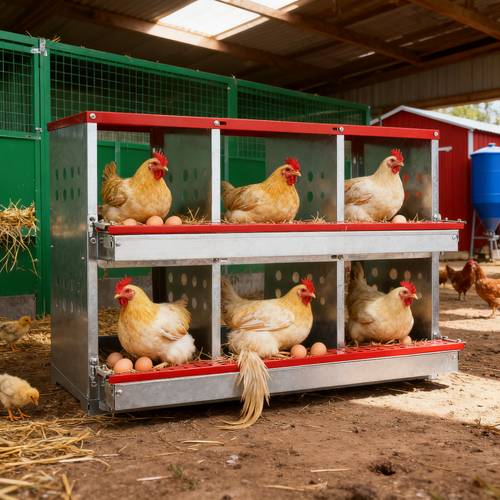chicken nesting boxes 6 hole nesting box for chickens with egg collection heavy duty chicken coop laying box for hens laying nest for chickens nesting box 6 compartments metal nesting boxes for chickens ventilated hanging egg collection